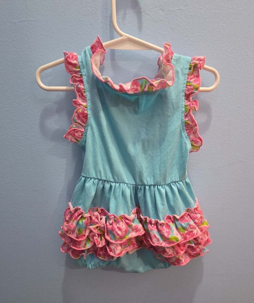 Floral Ruffle Bubble Romper - Picture 5 of 15